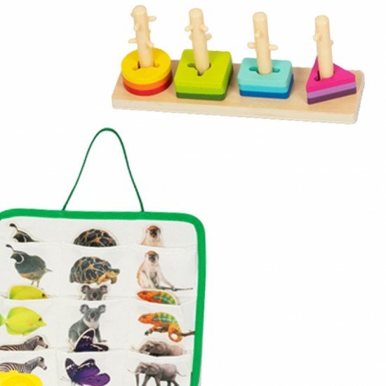 Žaislų dėžutė edukacinė 7in1 sensorinė dėžutė 25-30 mėnesių TOOKY TOY XXL Montessori