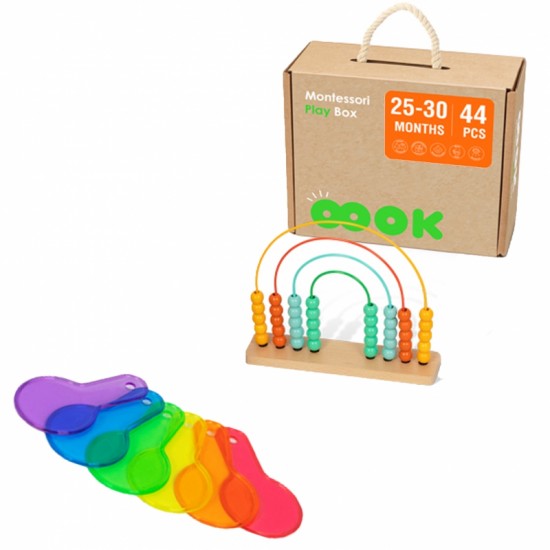 Žaislų dėžutė edukacinė 7in1 sensorinė dėžutė 25-30 mėnesių TOOKY TOY XXL Montessori