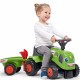Žalias traktorius su priekaba + priedai nuo 1 metų FALK Baby Claas