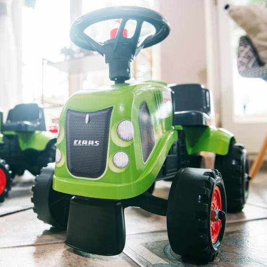 Žalias traktorius su priekaba + priedai nuo 1 metų FALK Baby Claas