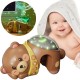 Žvaigždžių projektoriaus meškiuko naktinė lemputė vaikams WOOPIE BABY