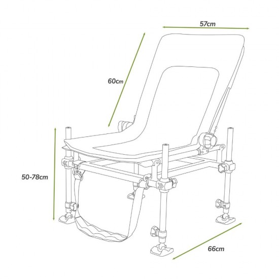 Žvejybinė kėdė KORUM Supa Lite Stretch Feeder S23