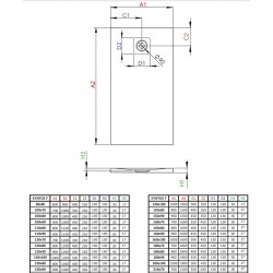 Akmens masės dušo padėklas Radaway Kyntos F 120x80 cm, baltas
