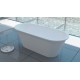 Akmens masės vonia ACCENT 1670 x 710 mm, be perlajos, balta