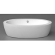 Akmens masės vonia FESTA 2040x1100 mm su panele, balta