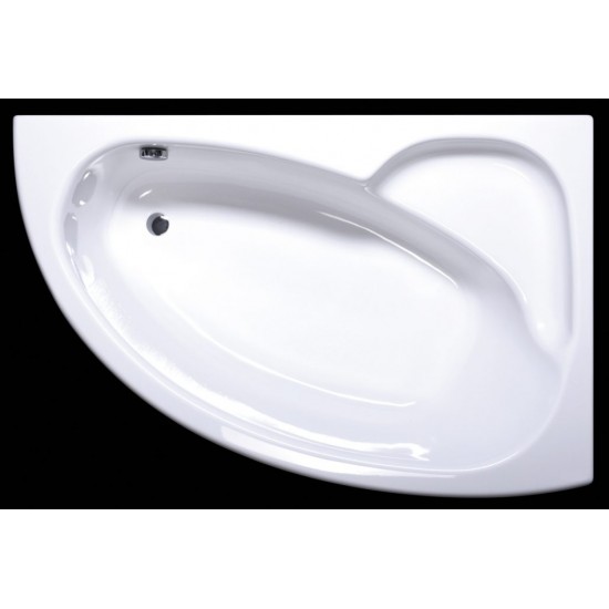 Akmens masės vonia Vispool Piccola 1540x950 mm, kairinė, balta