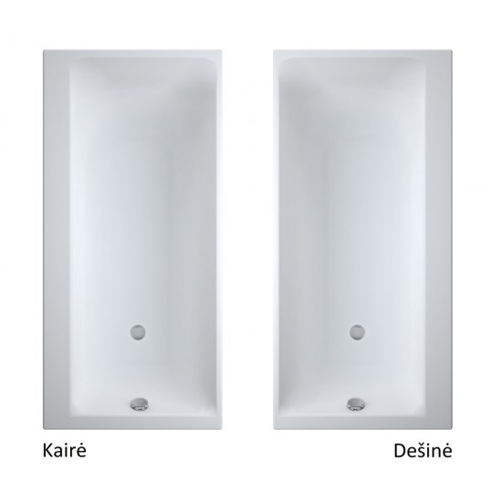 Akrilo vonia Cersanit Smart, 170x80 cm dešininė