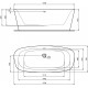 Akrilo vonia Ideal Standard Dea, 170x75, laisvai pastatoma, balta matinė/juoda matinė