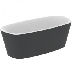 Akrilo vonia Ideal Standard Dea, 170x75, laisvai pastatoma, balta matinė/juoda matinė