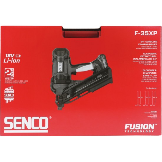 Akumuliatorinė viniakalė 34°, F-35XP-GE/HE, SENCO, 18V, 4 Ah