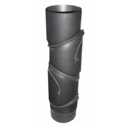 Alkūnė kamino D150 4seg reg 0-90 su pravala