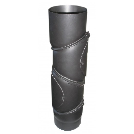 Alkūnė kamino D150 4seg reg 0-90 su pravala