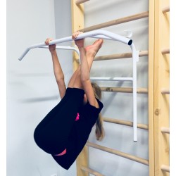 Ant sienelės pakabinamas skersinis + lygiagretės SANRO 2in1 Baltas, iki 150kg