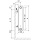 Apatinio pajungimo radiatorius Purmo CV 22, 300-1800