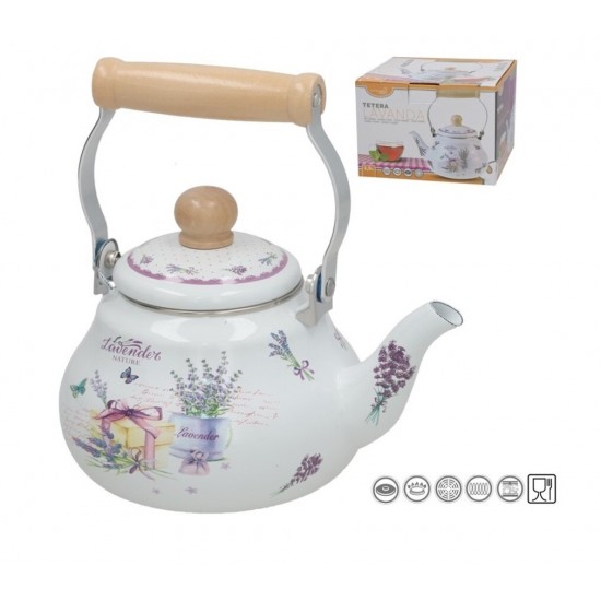 Arbatinukas emaliuotas indukcinis 1.5L LEVANDA Arbatinukas emaliuotas indukcinis 1.5L LEVANDA