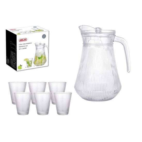 Ąsotis 1.3L su stiklinėmis 6*300ml 31031
