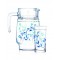 Ąsotis su 6 stiklinėmis Luminarc Misty blue