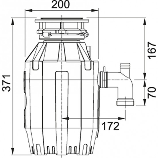 Atliekų smulkintuvas Franke Turbo Elite, TE-75 (550 W)