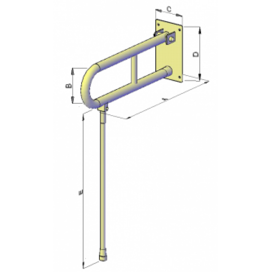 Atrama Corrado, atlenkiama su koja, 800 mm, balta Atrama Corrado, atlenkiama su koja, 800 mm, balta