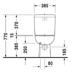 Bakelis klozeto D-Code įvadas iš apačios, baltas
