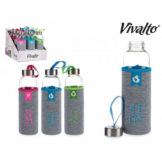Butelis stikl. 500ml su dėklu 69266 Butelis stikl. 500ml su dėklu 69266