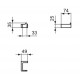 Chalato kabliukas Ideal Standard, CONCA, viengubas, kvadratinis Chalato kabliukas Ideal Standard, CONCA, viengubas, kvadratinis