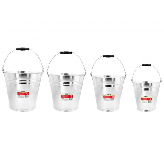 Cinkuotas metalinis kibiras, 10l