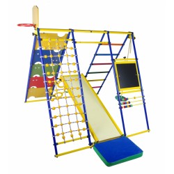 Daugiafunkcis sulankstomas sporto kompleksas vaikams KALNIUKAS mėlyna-vaivorykštė, iki 100kg