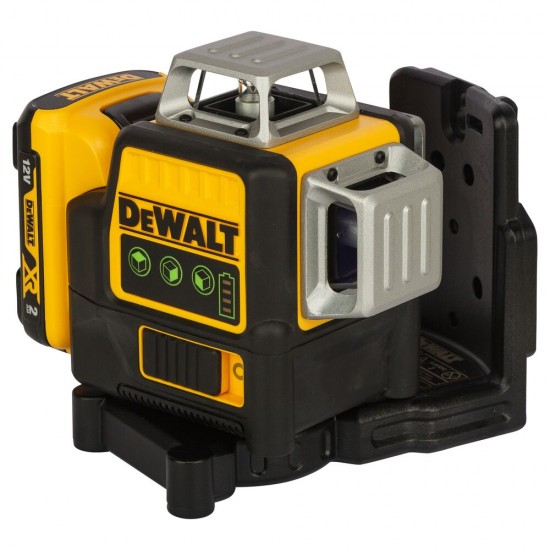 DeWALT DCE089D1G linijinis lazeris, 3D, žalias DeWALT DCE089D1G linijinis lazeris, 3D, žalias
