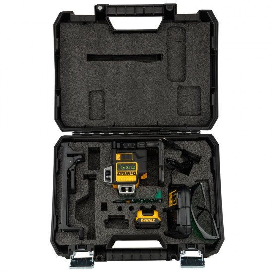 DeWALT DCE089D1G linijinis lazeris, 3D, žalias DeWALT DCE089D1G linijinis lazeris, 3D, žalias