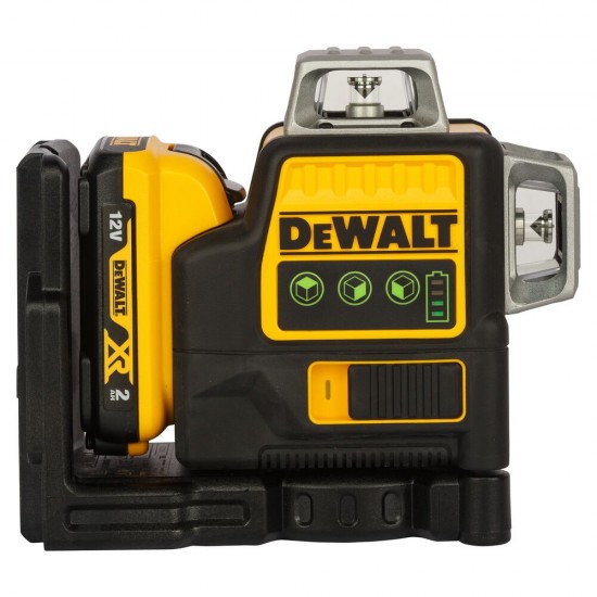 DeWALT DCE089D1G linijinis lazeris, 3D, žalias DeWALT DCE089D1G linijinis lazeris, 3D, žalias