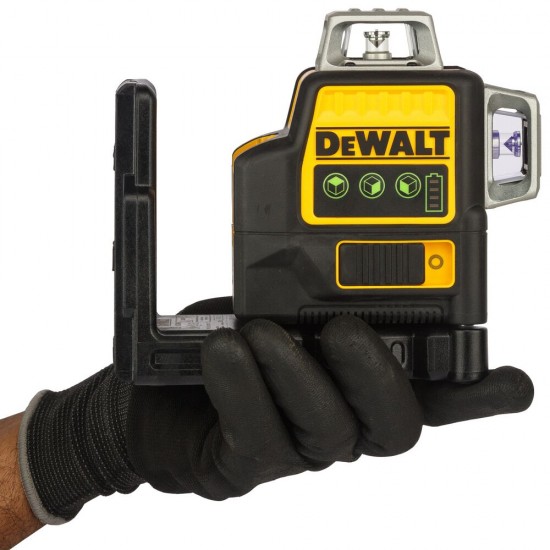 DeWALT DCE089D1G linijinis lazeris, 3D, žalias DeWALT DCE089D1G linijinis lazeris, 3D, žalias