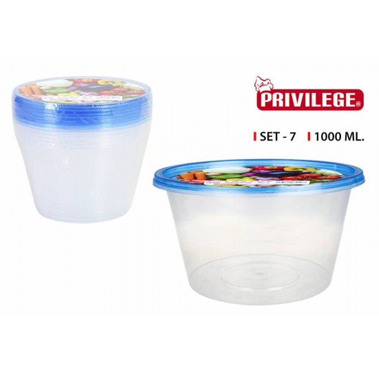 Dėžutės maistui plast. 1.0L 7vnt Privilege 3048 Dėžutės maistui plast. 1.0L 7vnt Privilege 3048