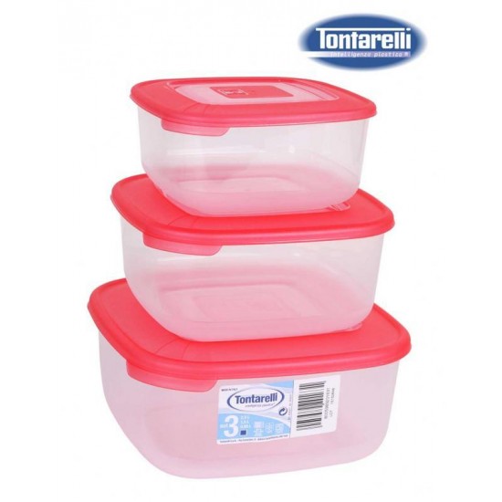 Dėžutės maistui plast. 1/1.5/2.5L 3vnt FAMILY