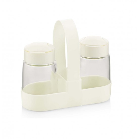 Druskinė ir pipirinė 2vnt su stovu C-381 QLUX