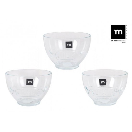Dubenėlis stikl. 13cm  680ml 832092 MILK