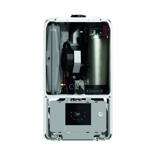 Dujinis kondensacinis katilas Bosch Condens, GC 2300iW, 24/25C, momentinis vandens ruošimas, baltas