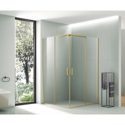 Dušo kabina AW1142 100x100 GOLD skaidri be pado