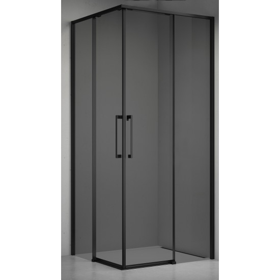 Dušo kabina ELEGANCE 100x100 juoda/pilka be pado