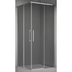 Dušo kabina ELEGANCE 90x90 chrom/pilka be pado