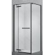 Dušo kabina PRESTIGE 100x100 juoda/skaidri be pado