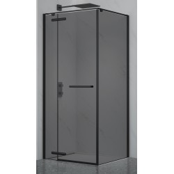Dušo kabina PRESTIGE 120x90 juoda/pilka be pado