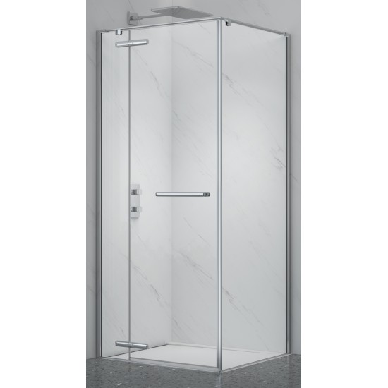 Dušo kabina PRESTIGE 90x90 chrom/skaidri be pado
