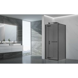 Dušo kabina PRESTIGE 90x90 juoda/pilka be pado