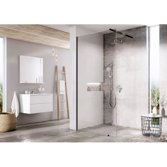 Dušo kabina Ravak Walk-in Wall, 110x200 bright alu+Transparent