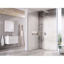 Dušo kabina Ravak Walk-In Wall, 80x80-120 Walk-In Wall Set 80, chromas+stiklas Transparent