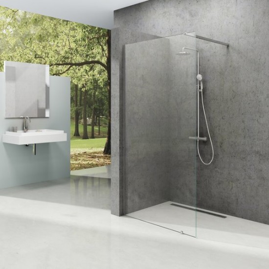 Dušo kabina Ravak Walk-in Wall, bright alu+Transparent, 80x200 cm
