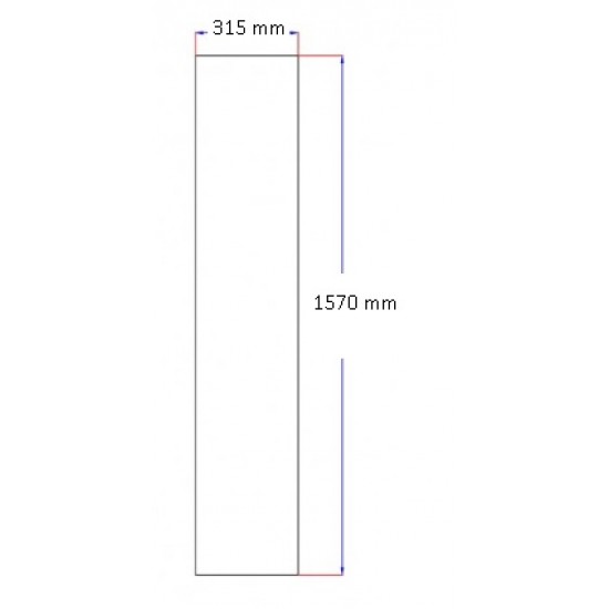 Dušo kabinos šoninis stiklas tiesus 315x1570 mm grey 3.143