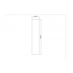 Dušo kabinos šoninis stiklas tiesus 330x1590 grey 3.99.