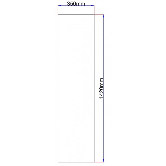 Dušo kabinos šoninis stiklas tiesus 350x1420 fabric 3.87.